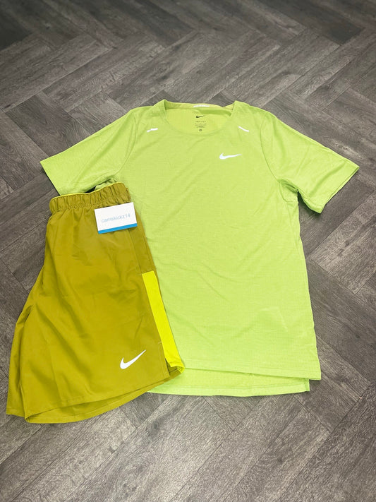 Nike Light Green Shorts And T-shirt Set